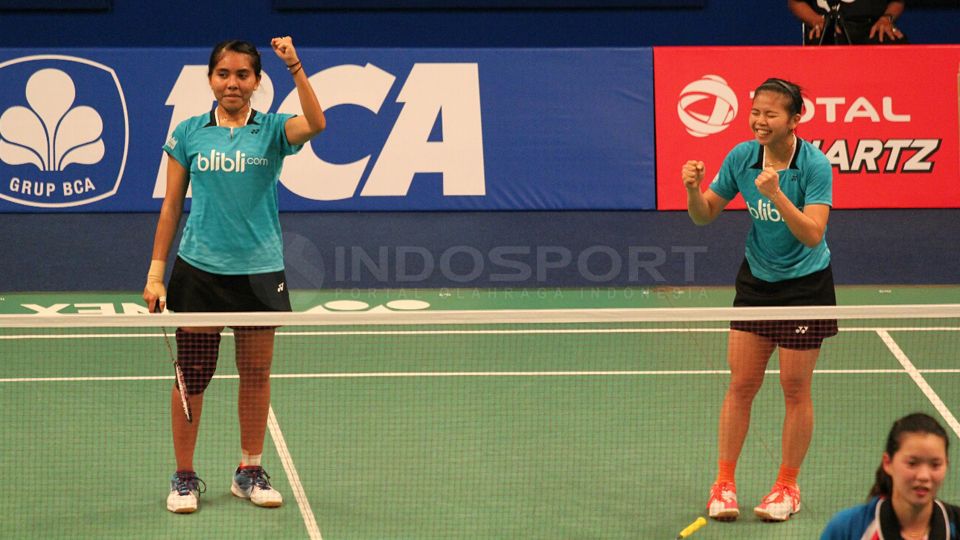 Ganda putri Indonesia, Nitya Krishinda Maheswari/Greysia Polii, mengalahkan pasangan Thailand, Puttita Supajirakul/Sapsiree Taerattanachai, pada babak kedua BCA Indonesia Open Super Series Premier,%2 Copyright: &copy; Herry Ibrahim/INDOSPORT